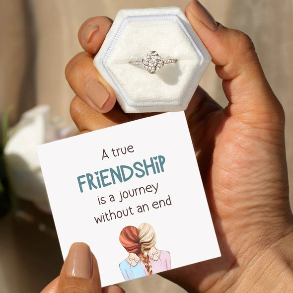 To My Bestie- Love Endless Knot Ring