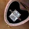 Radiant Cut Moissanite Sterling Silver Engagement Ring