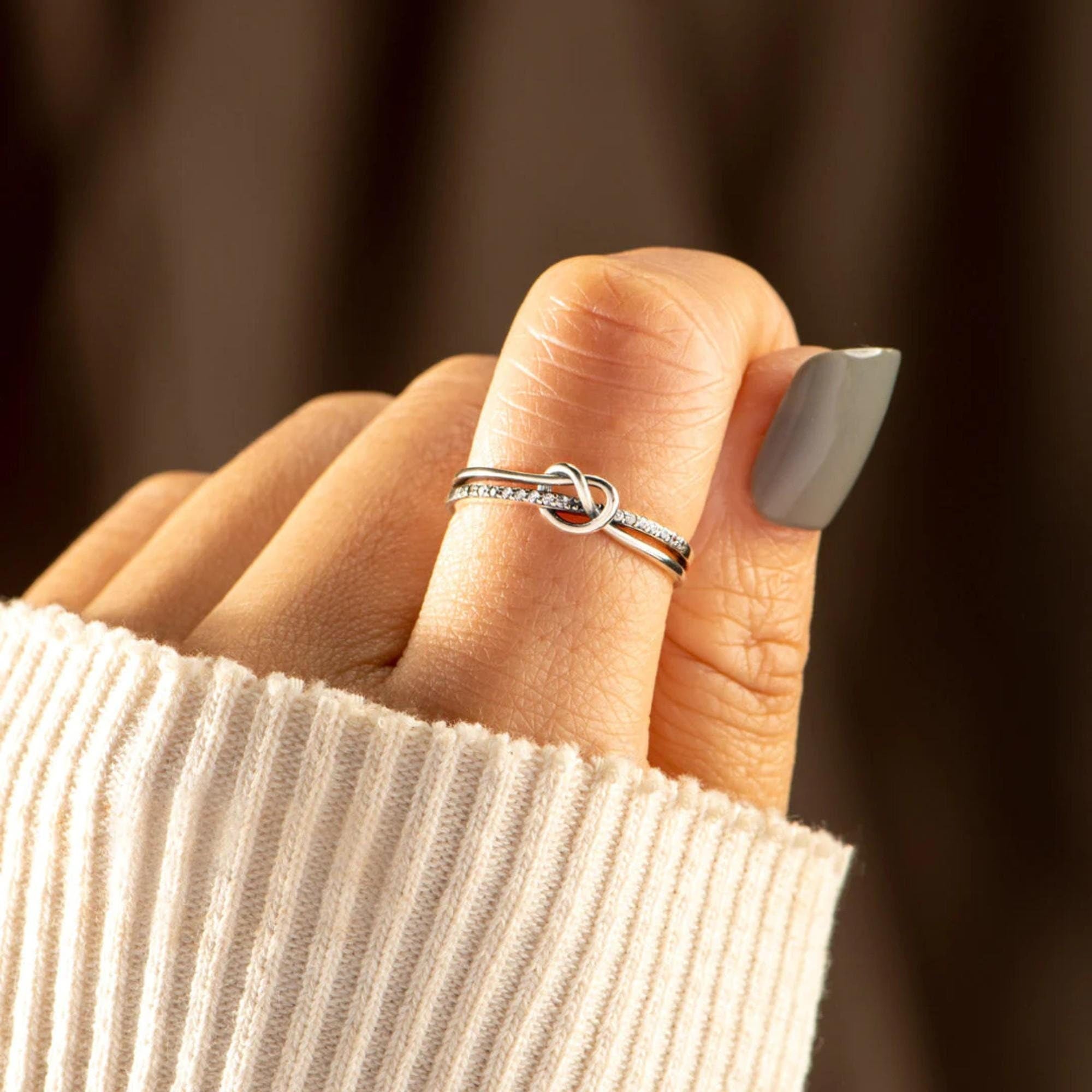 To My Bestie- Hardcore Girl Gang Double Band Knot Ring