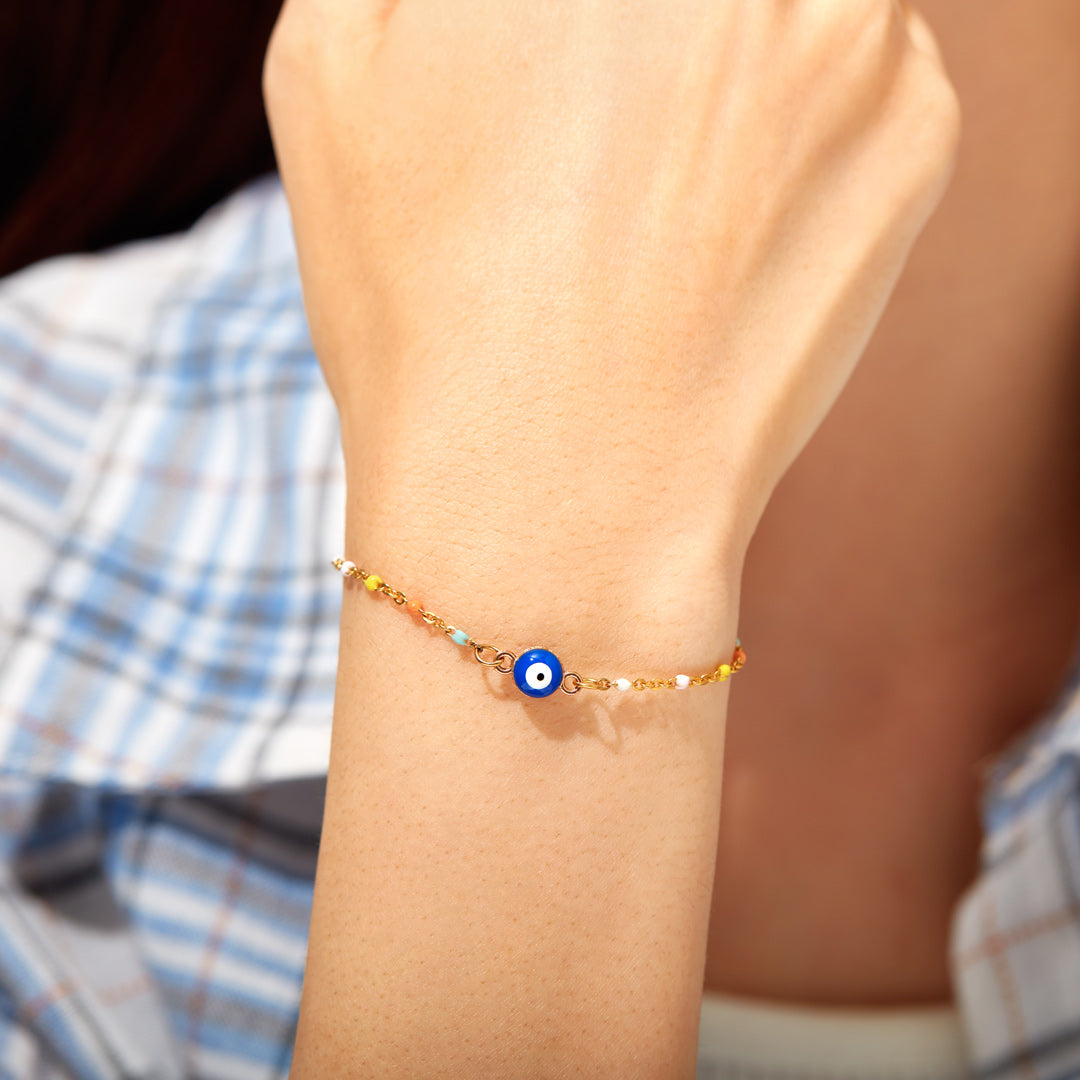 To My Daughter- Blue "Evil Eye" Bracelet