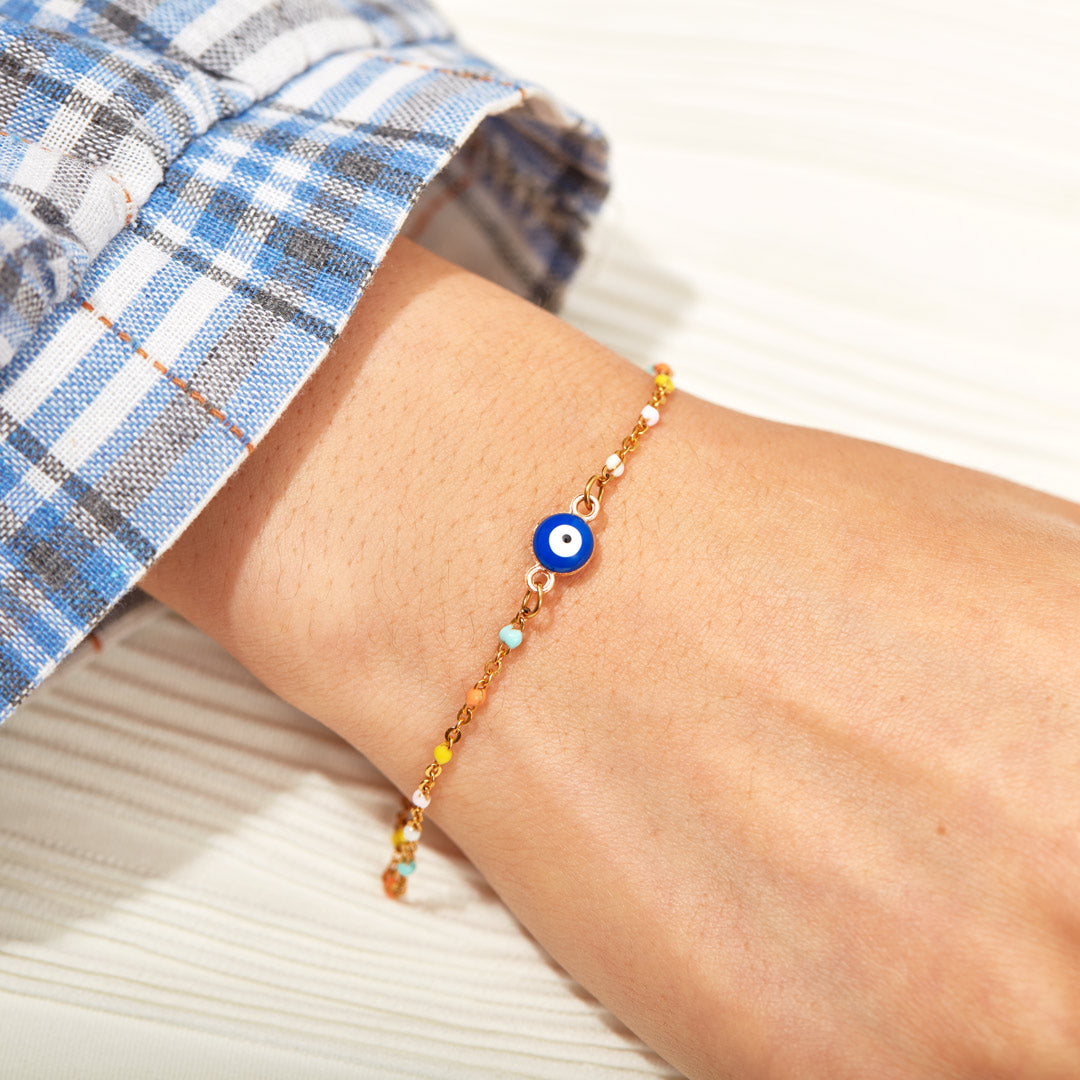 To My Daughter- Blue "Evil Eye" Bracelet