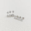 Gorgeous Round Cut Moissanite Stud Earrings In Sterling Silver