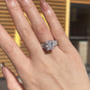 4.0 CT Radiant Cut Sterling Silver Engagement Ring