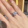 4.0 CT Radiant Cut Sterling Silver Engagement Ring