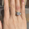 4.0 CT Radiant Cut Sterling Silver Engagement Ring