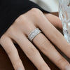 Elegant Sterling Silver Eternity Band with Micro Pave Setting