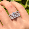 3PCS Stunning Marquise Cut Bridal Set In Sterling Silver