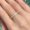 Golden Tone Eternity Sterling Silver Wedding Band