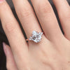 Pear Cut Moissanite Sterling Silver Engagement Ring In Golden Tone