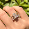 3PCS Stunning Oval Cut Golden Tone Bridal Set