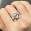 Pear Cut Three Stone Sterling Silver Engagement Ring