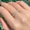 Golden Tone Eternity Sterling Silver Wedding Band