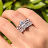 3PCS Stunning Marquise Cut Bridal Set In Sterling Silver