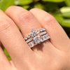 3PCS Stunning Marquise Cut Bridal Set In Sterling Silver