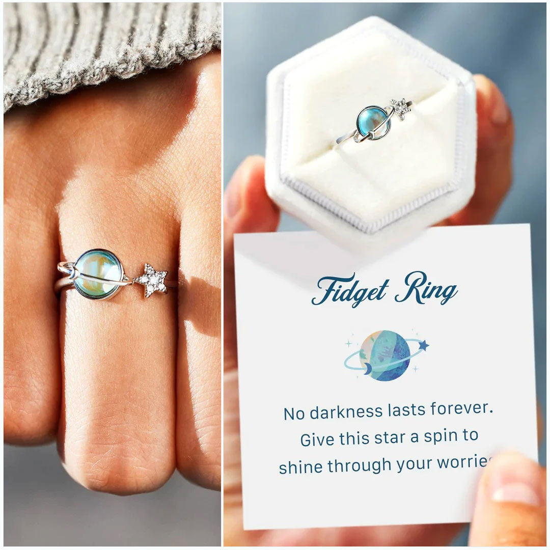 To My Daughter- Star and Earth Fidget Ring