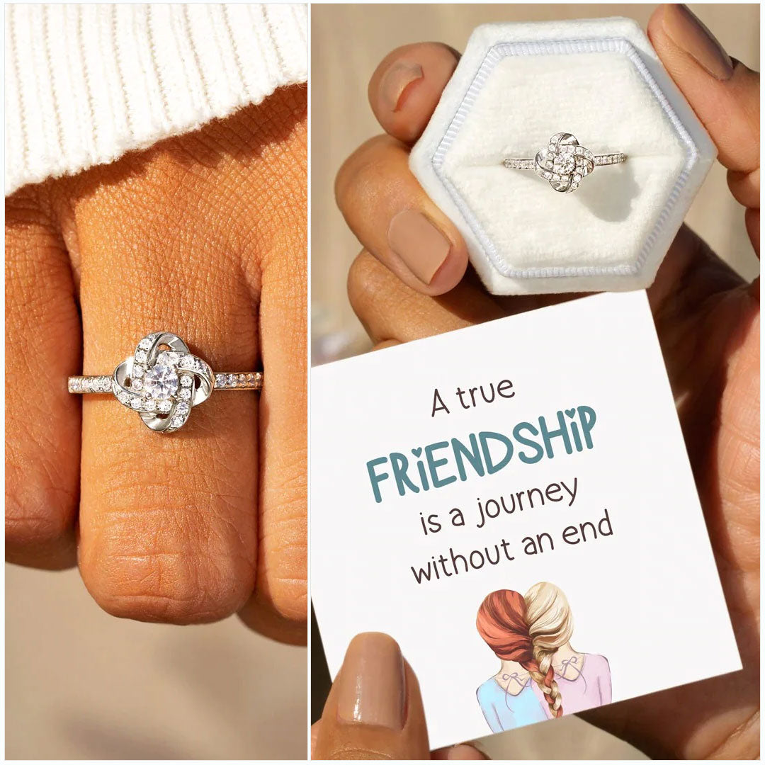 To My Bestie- Love Endless Knot Ring