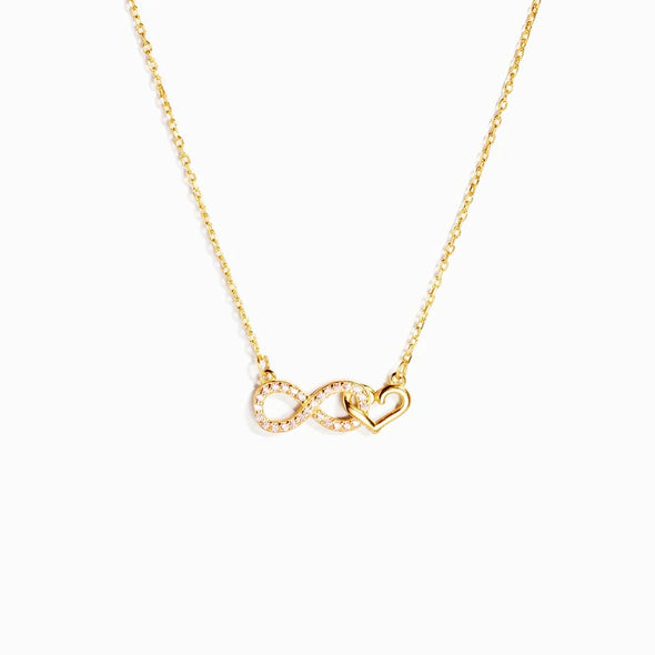 To My Daughter- Heart and Infinity Necklace