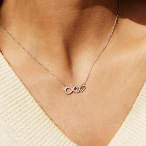 To My Daughter- Heart and Infinity Necklace