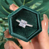 Classic Princess Cut Engagement Ring For Women In Sterling Silver