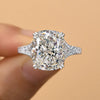 Luxurious Split Shank Cushion Cut Engagement Ring