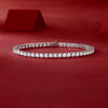 Classic Round Cut Moissanite Sterling Silver Tennis Bracelet