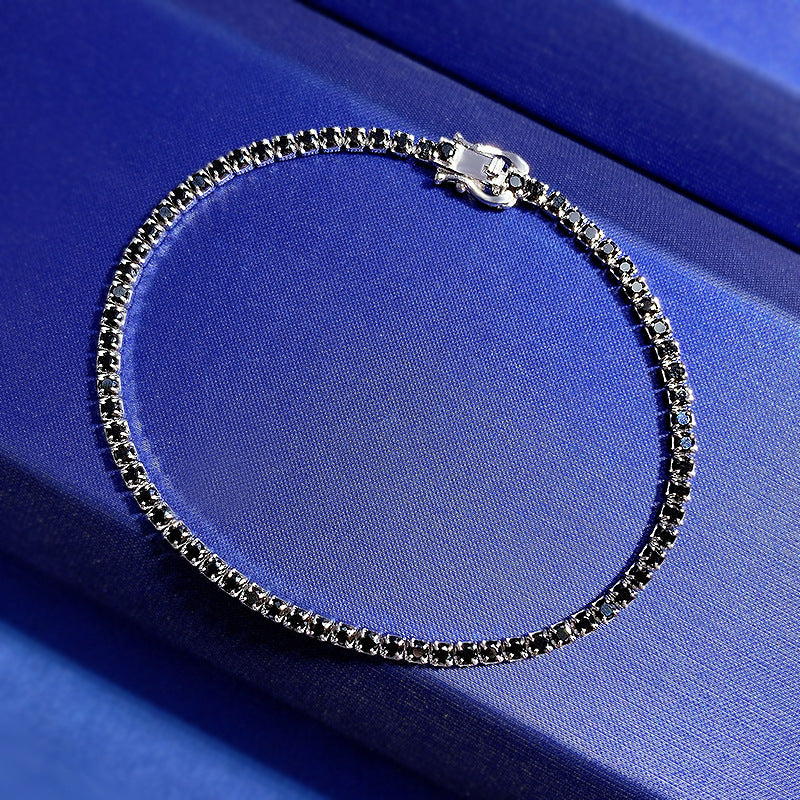 Stunning Multi-Color Tennis Bracelet in Sterling Silver – Perfect for Adding Glamour to Any Outfit