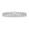 Classic Round Cut Moissanite Sterling Silver Tennis Bracelet