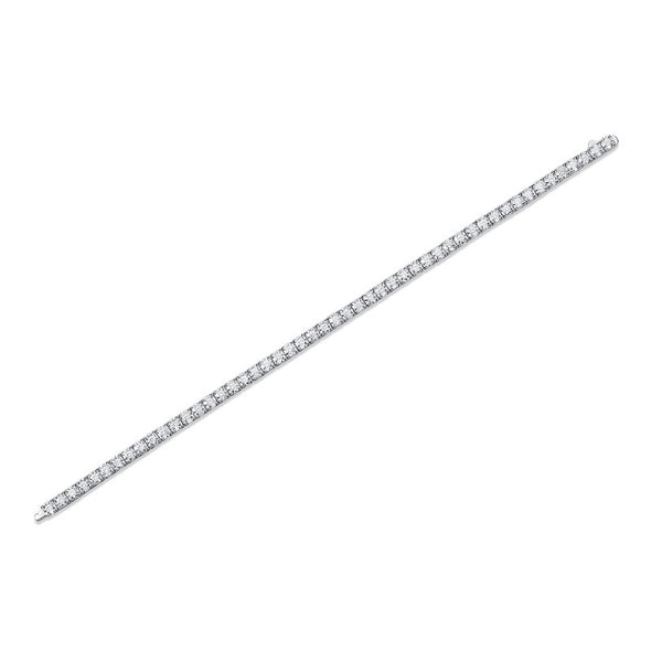 Classic Round Cut Moissanite Sterling Silver Tennis Bracelet