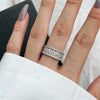 Elegant Sterling Silver Eternity Band with Micro Pave Setting