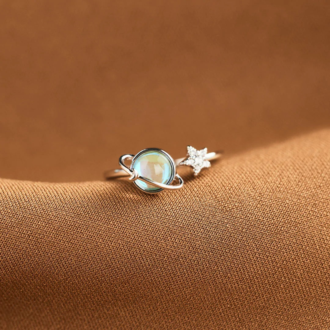 To My Daughter- Star and Earth Fidget Ring