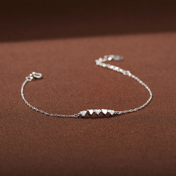 To My Bestie- Simple Heart Friendship Bracelet