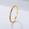 Glamorous Multi-Color Eternity Band Sterling Silver Stackable Ring