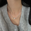 Elegant Pearl Necklace in Sterling Silver