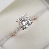 Sparkling Solitaire Cushion Cut Engagement Ring in Sterling Silver