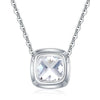 2.0ct Halo Cushion Cut Pendant Necklace