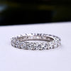 4PCS Simple Oval Cut Wedding Bridal Set In Sterling Silver