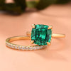 3.5 CT Cushion Cut Paraiba Tourmaline Sterling Silver Wedding Bridal Set