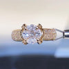 Sparkling Round Cut Sterling Silver Engagement Ring