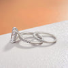 2PCS Radiant Cut Bridal Set In Sterling Silver