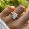 Luxurious 3PCS Radiant Cut Sterling Silver Wedding Bridal Set