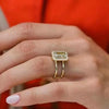 Emerald Cut Double Edge Engagement Ring