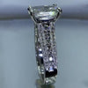 4.0 CT Radiant Cut Sterling Silver Engagement Ring