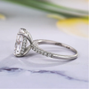 4PCS Radiant Cut Ring With Baguette & Pear Band Sterling Silver Bridal Set