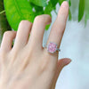 Gorgeous Pink Halo Cushion Cut Engagement Ring