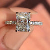 Stunning 3.5CT. Radiant Cut Engagement Ring In Sterling Silver