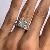 Stunning Cushion Cut Sterling Silver Bridal Set