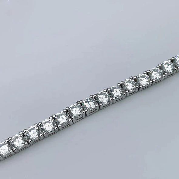 Exquisite Round Cut 925 Sterling Silver Tennis Bracelet