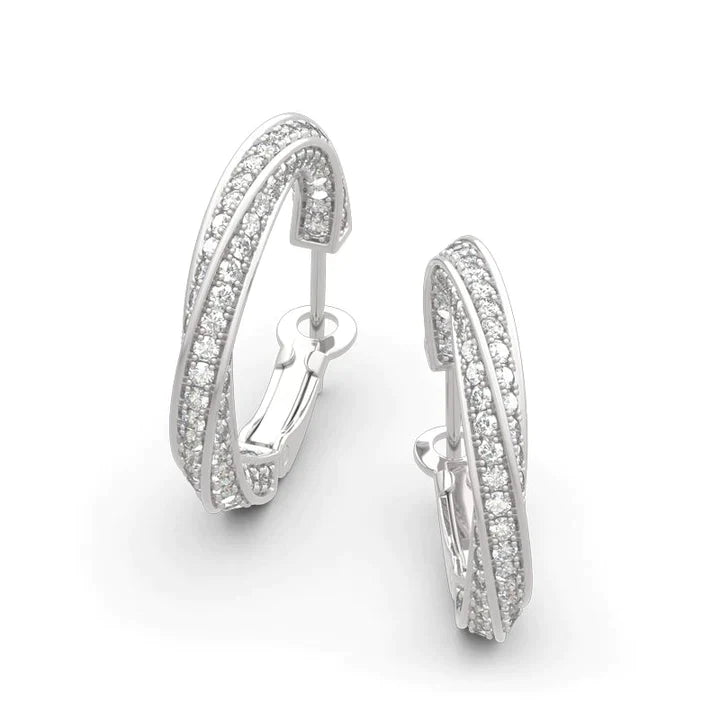 Twist Sterling Silver Hoop Earrings