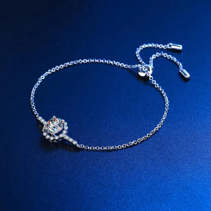 Halo 925 Sterling Silver Stone Bracelet