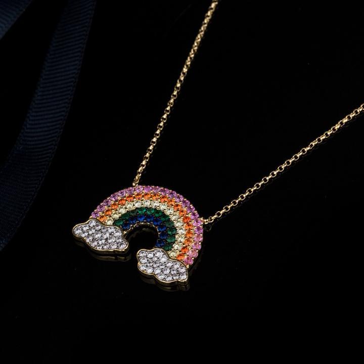 Rainbow Pendant Necklace Brings You Good Luck